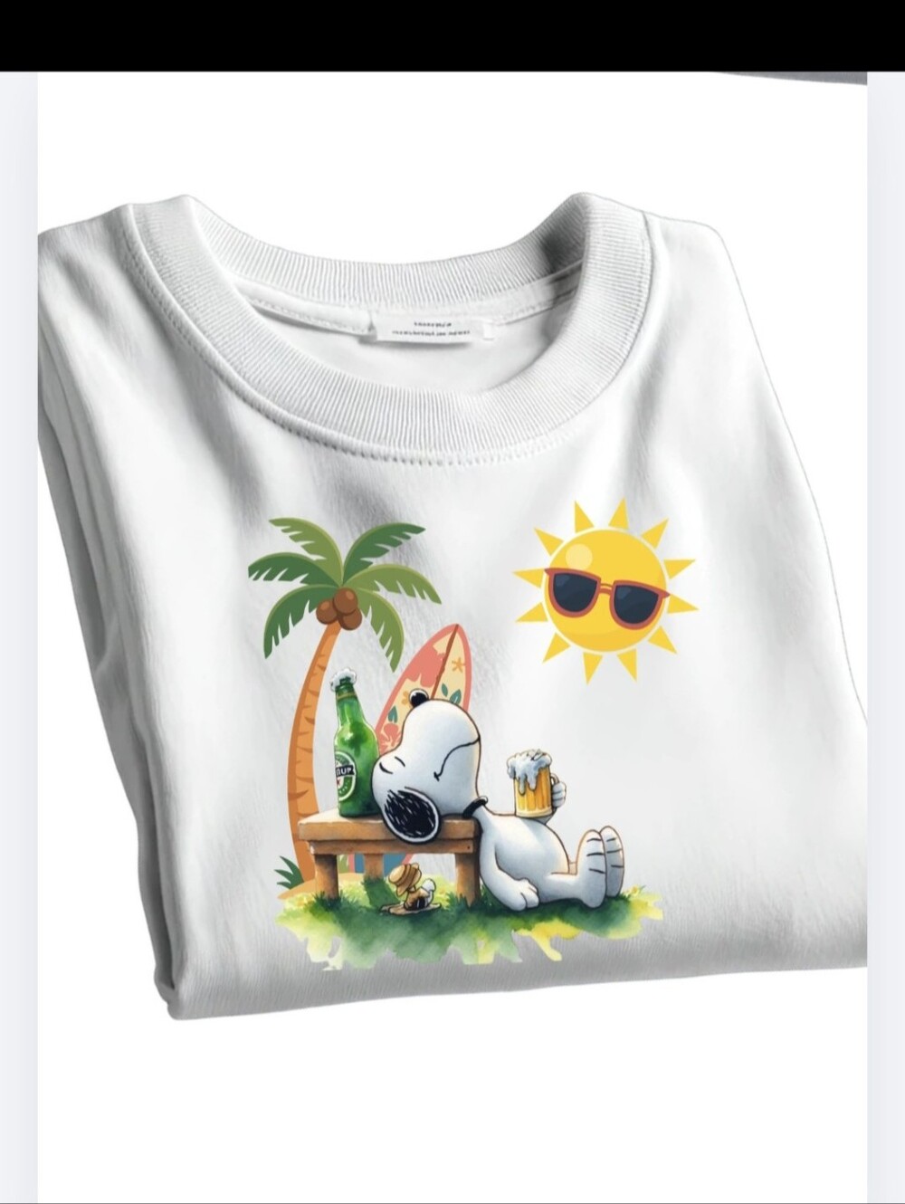 [SUMMER CAPSULE] Snoopy Beach Vibes Tee with Crystal Touch - L
